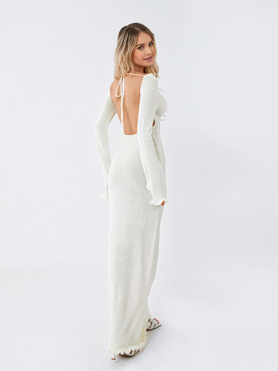 Backless Long Dress - Maxi