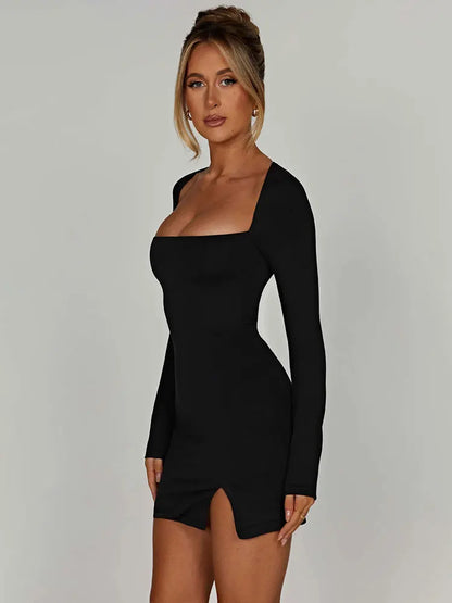 Lace-Up Mini Dress