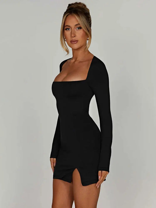 Lace-Up Mini Dress