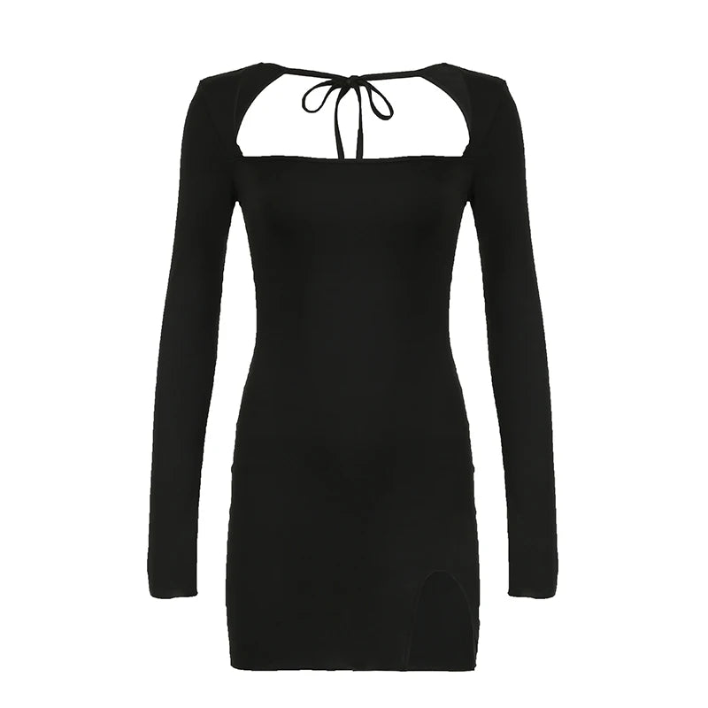 Lace-Up Mini Dress